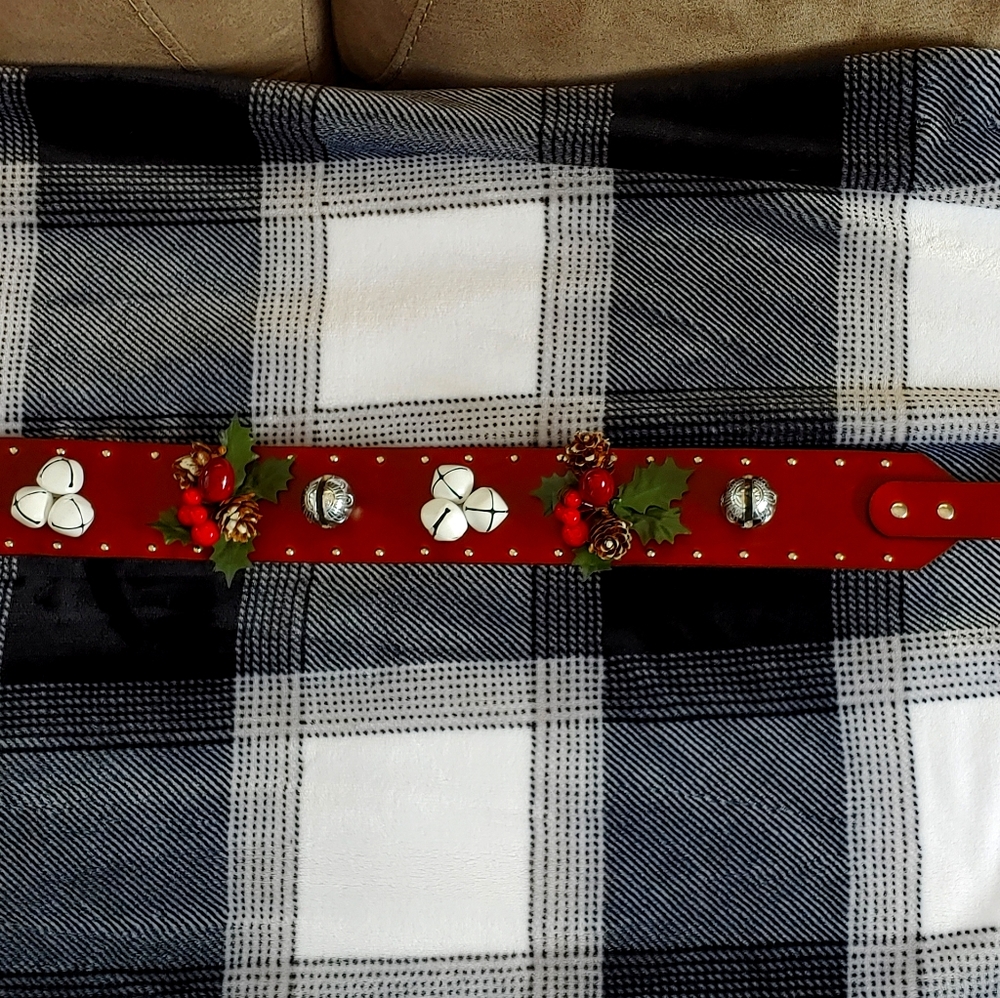 Hand made leather door hanger
